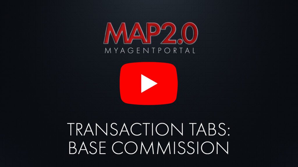 Transaction Tabs - Base Commission
